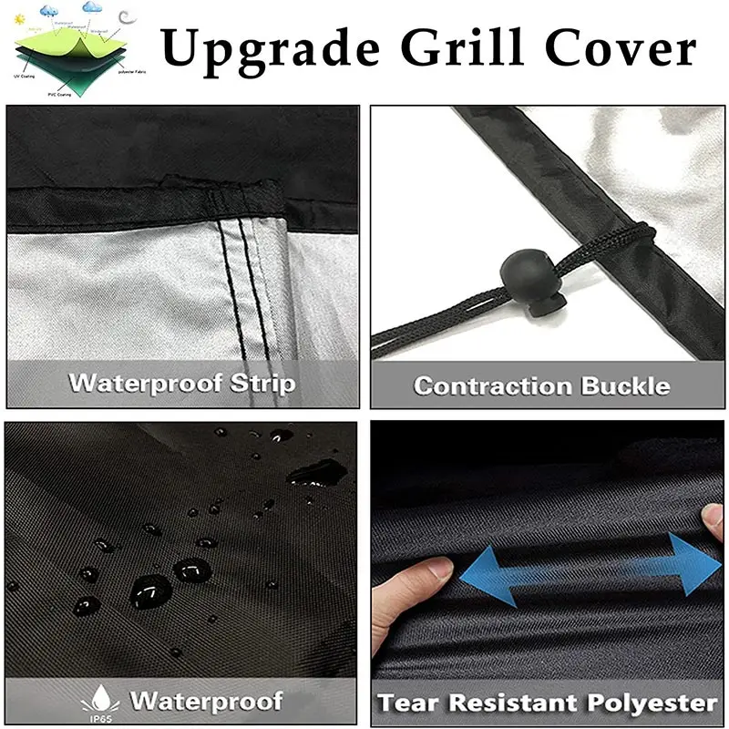 Outdoor BBQ Grill Cover 420D Oxford Barbecue BBQ Covers Heavy Duty Waterproof Dust-proof Protective Cover Kitchen Accessories