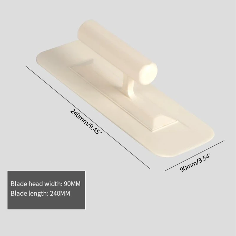 Building Trowel Plastic Plastering Trowel Tile Flooring Bricklayer Concrete Tools 9.4x3.5in Cement Concrete M4YD bricklaying trowel square notched trowel concrete hand edger