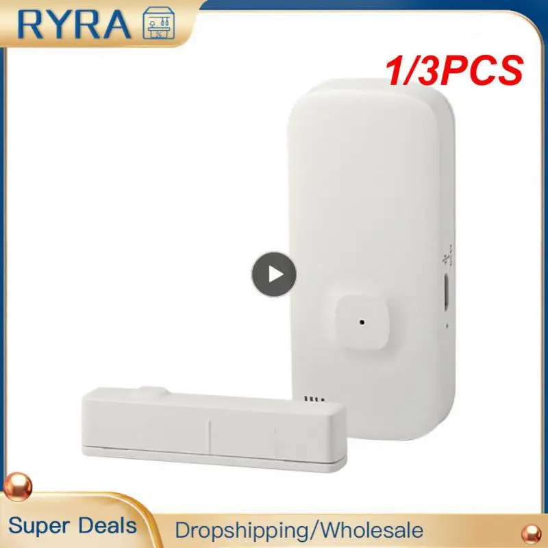 

1/3PCS Tuya Door sensor with battery recharge port wireless Magnetic window detector Magnet switch open alarm smart life