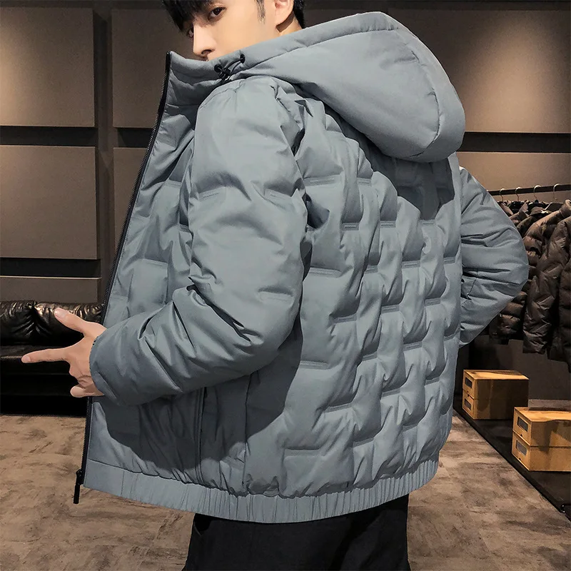 

Down jacket men hood 90 white eiderdown 2021 winter new Korean version of casual fashion warm coat men Handsome coats