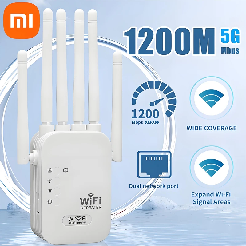 Dual Band Xiaomi Wifi Repeater Plus Xiaomi 1200Mbps WiFi Repeater