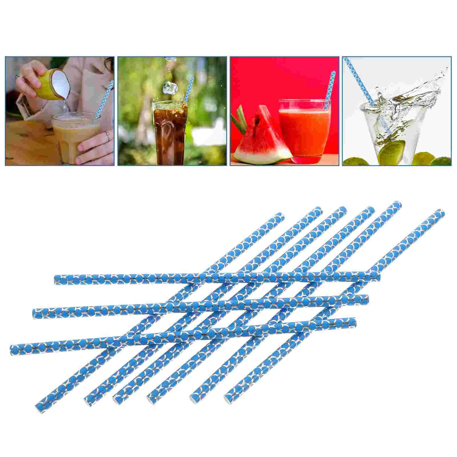 100pcs Disco Party Beverage Straws Drinks Straws Paper Decors birthday straws party straw