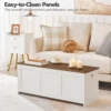 Storage Bench, 39.3" Retro Wooden Storage Chest, Wooden Storage Trunk, Toy Chest with Lift Top Entryway Organizer 1
