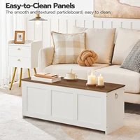 Storage Bench, 39.3" Retro Wooden Storage Chest, Wooden Storage Trunk, Toy Chest with Lift Top Entryway Organizer 1