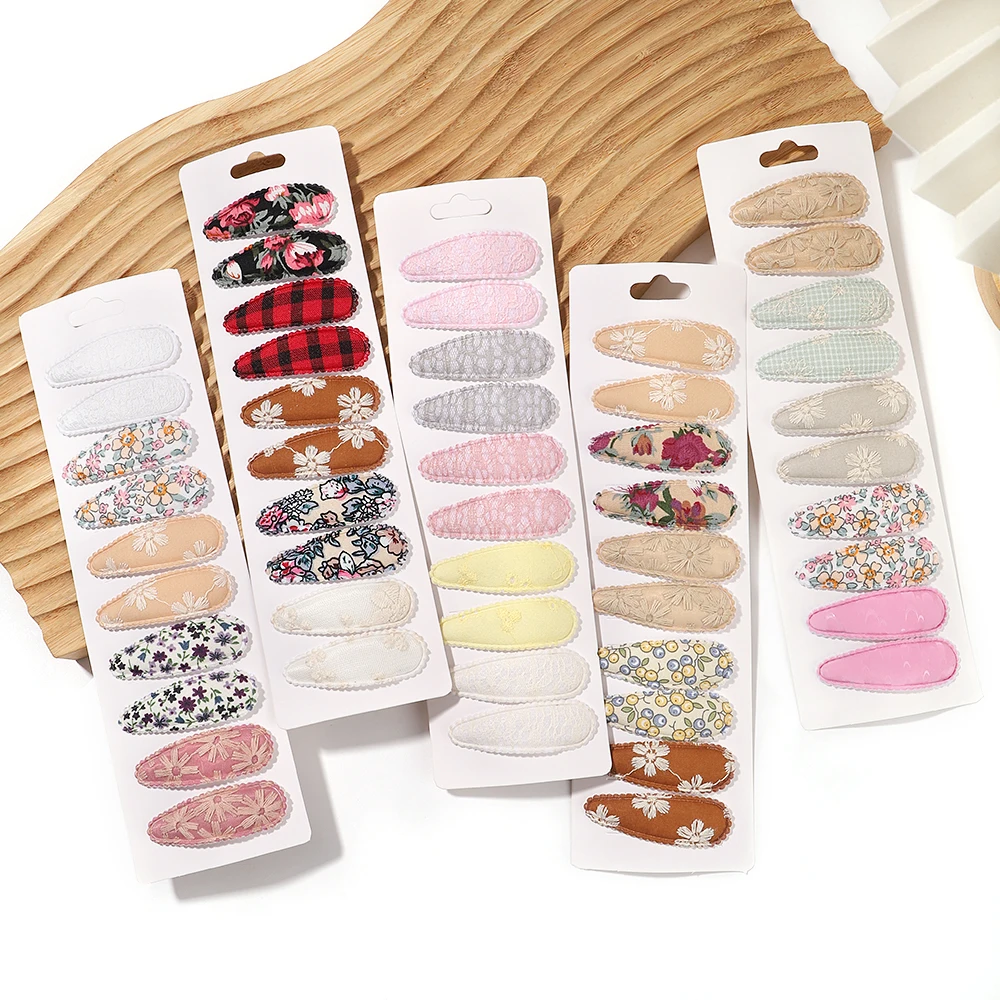 Plaid Cotton Kids Hairpins 2