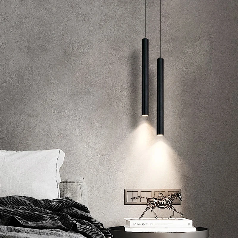 

Dimmable LED Pendant Lamp Long Tube lamp Kitchen Island Dining Room Shop Bar Decoration Cylinder Pipe Pendant Light Kitchen Lamp