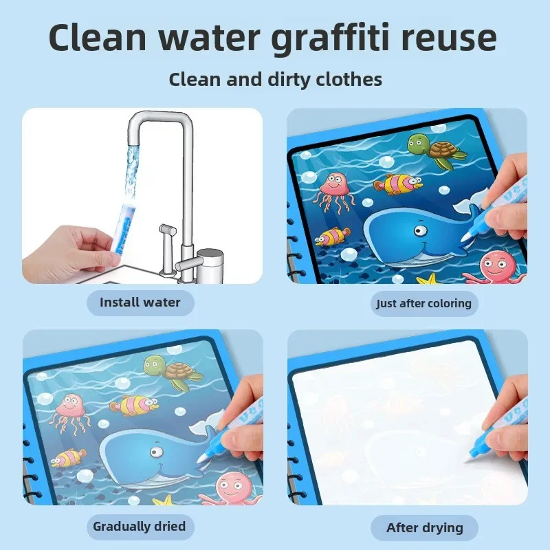 NEW Kids Magic Water Drawing Books Coloring Books Painting Toys for Kids Birthday Christmas New Year Gift for Boys and Girls NEW