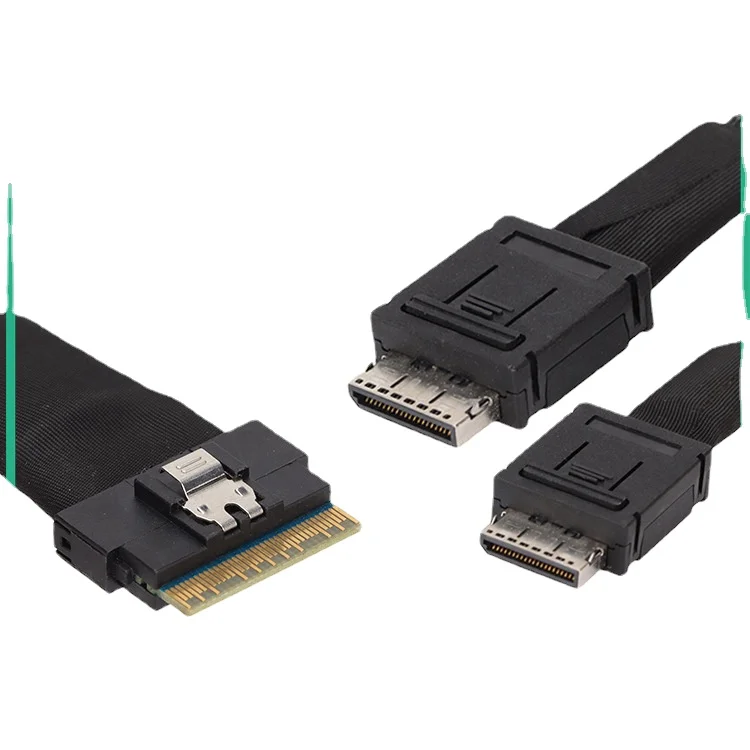 Pci-express Sff8654 8i 74pin para Dual Oculink 05 m Sff9611
