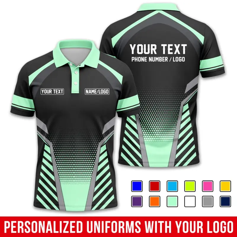 Fashion Men Women Stripe Graphic Polo Shirt For Men Custom Name Logo Text 3D Printed Polo Shirts Trend Button Up Sports Tops Tee - Image 5