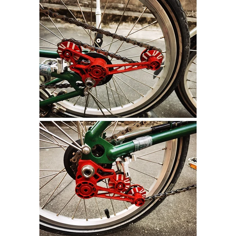 Brompton 체인 텐셔너 가이드 휠 장력 장치, 알루미늄 합금 체인 장력 어댑터, 2-3 단 업그레이드