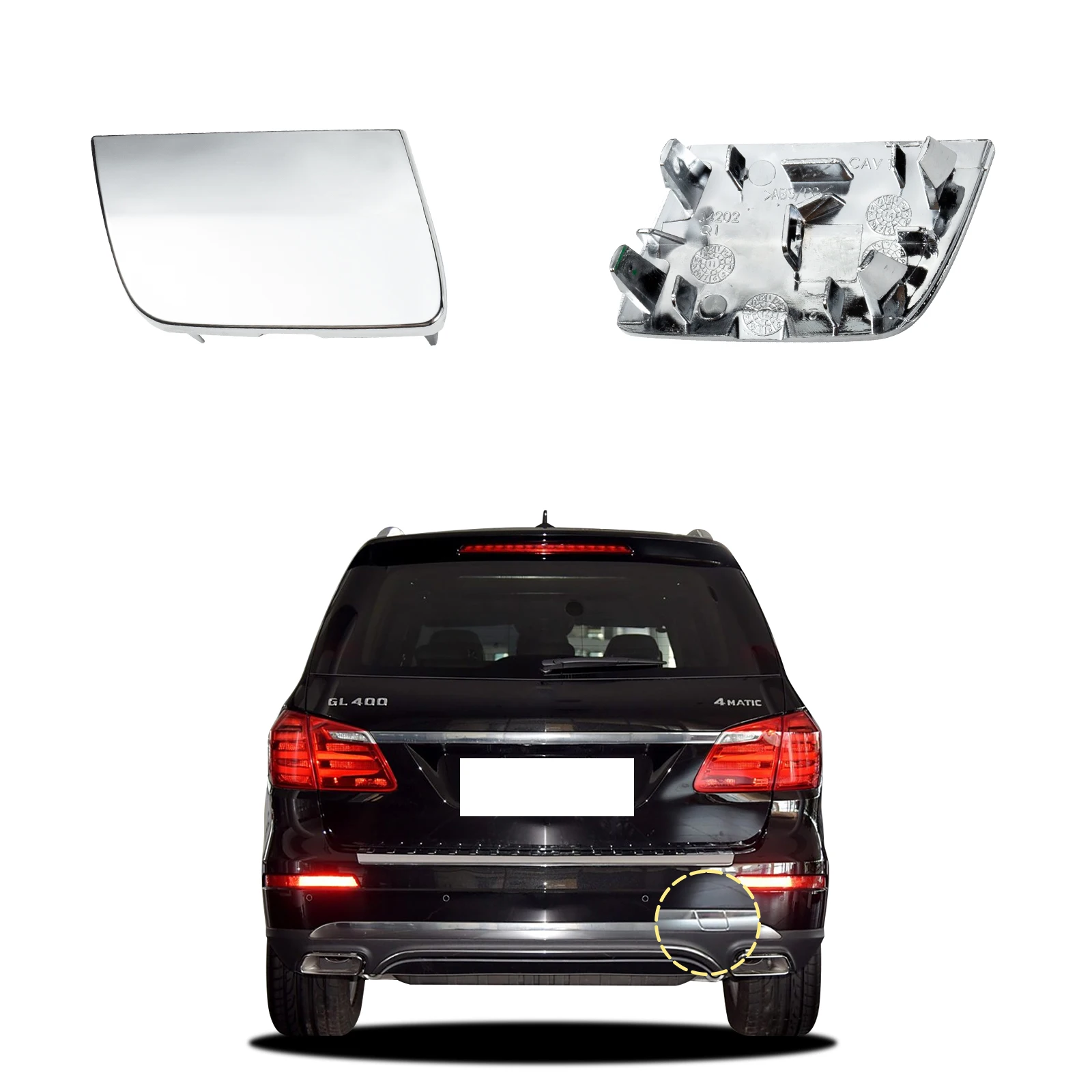 Rear Bumper Tow Hook Cover Cap Fit For Mercedes-Benz GL350 W166 2015- 1668852323 Trailer Cover Cap Car Accessories
