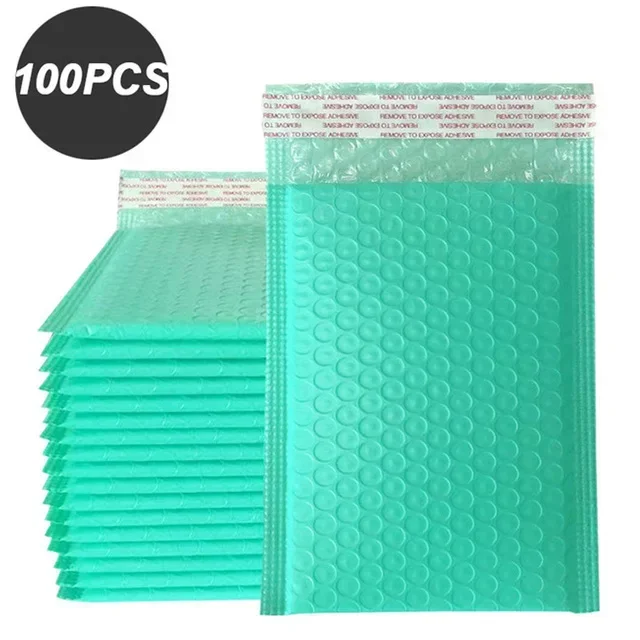 STOBOK 100pcs Silver Bubble Envelopes 14x16 4cm Padded Self-Sealing Mailer Bags For Shipping Documents - View #7
