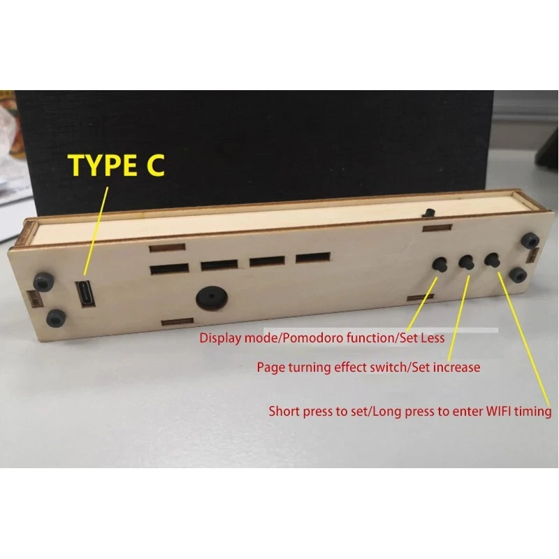 Narcher-relógio Digital Vfd com Display Led Tela de Tempo Fluorescente Desktop Clock Wifi Vácuo Led - Imagem 6