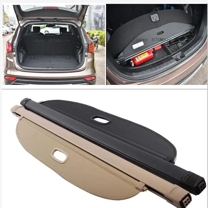 

Car Rear Trunk Security Shield Cargo Cover For HYUNDAI Grand SantaFe IX45 2013.2014.2015.2016 High Qualit Auto Accessories