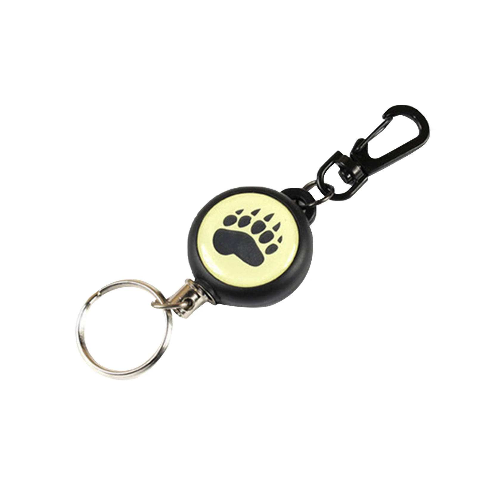 

ID Card Anti Lost Max 60cm With Carabiner Retractable Key Ring Heavy Duty Belt Hanging Claw Print Badge Holder Office Reel Clip
