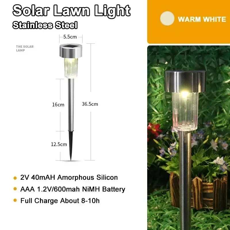 Solar Outdoor Lights Outdoor Garden Lamps Powered Waterproof Landscape Path for Yard Backyard Lawn Patio Decorative LED Lighting