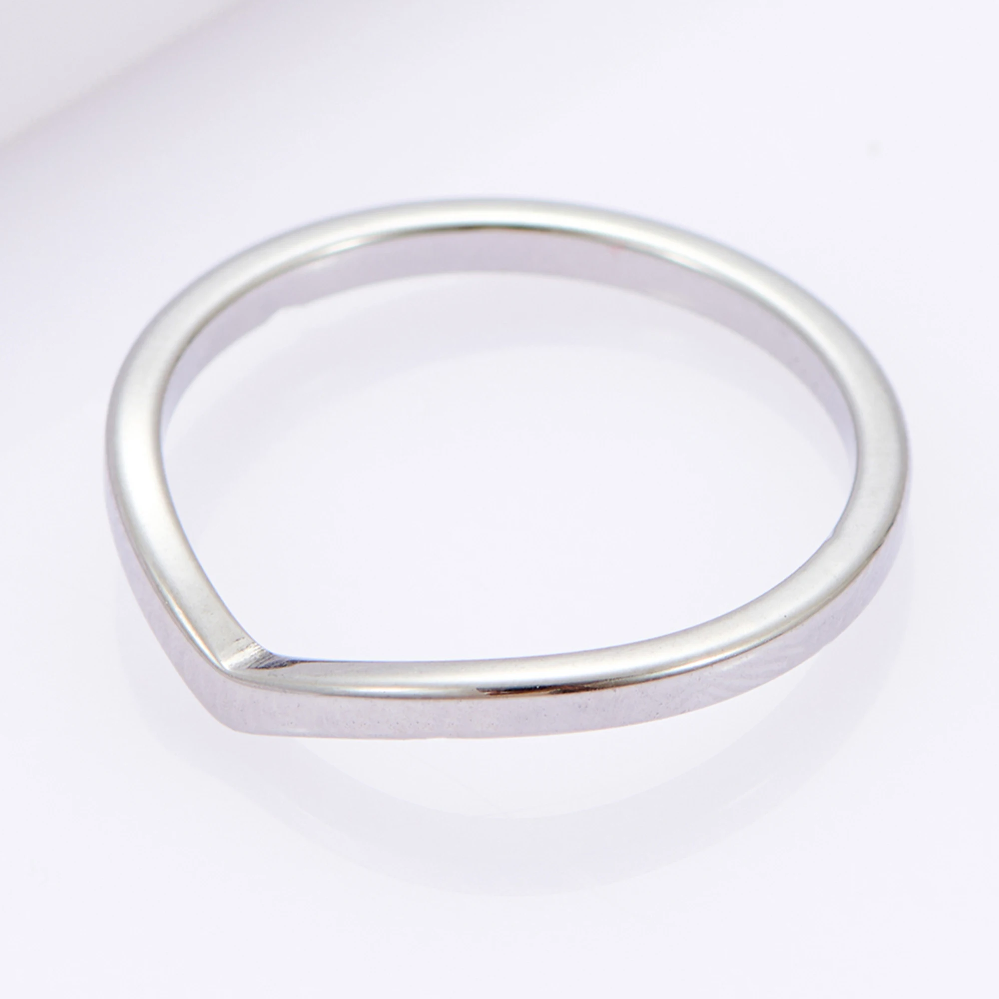 Minimalist Heart Shape Stainless Steel Ring Women Men Gold Silver Color Circlet Wedding Band Jewelry Accessories Gift