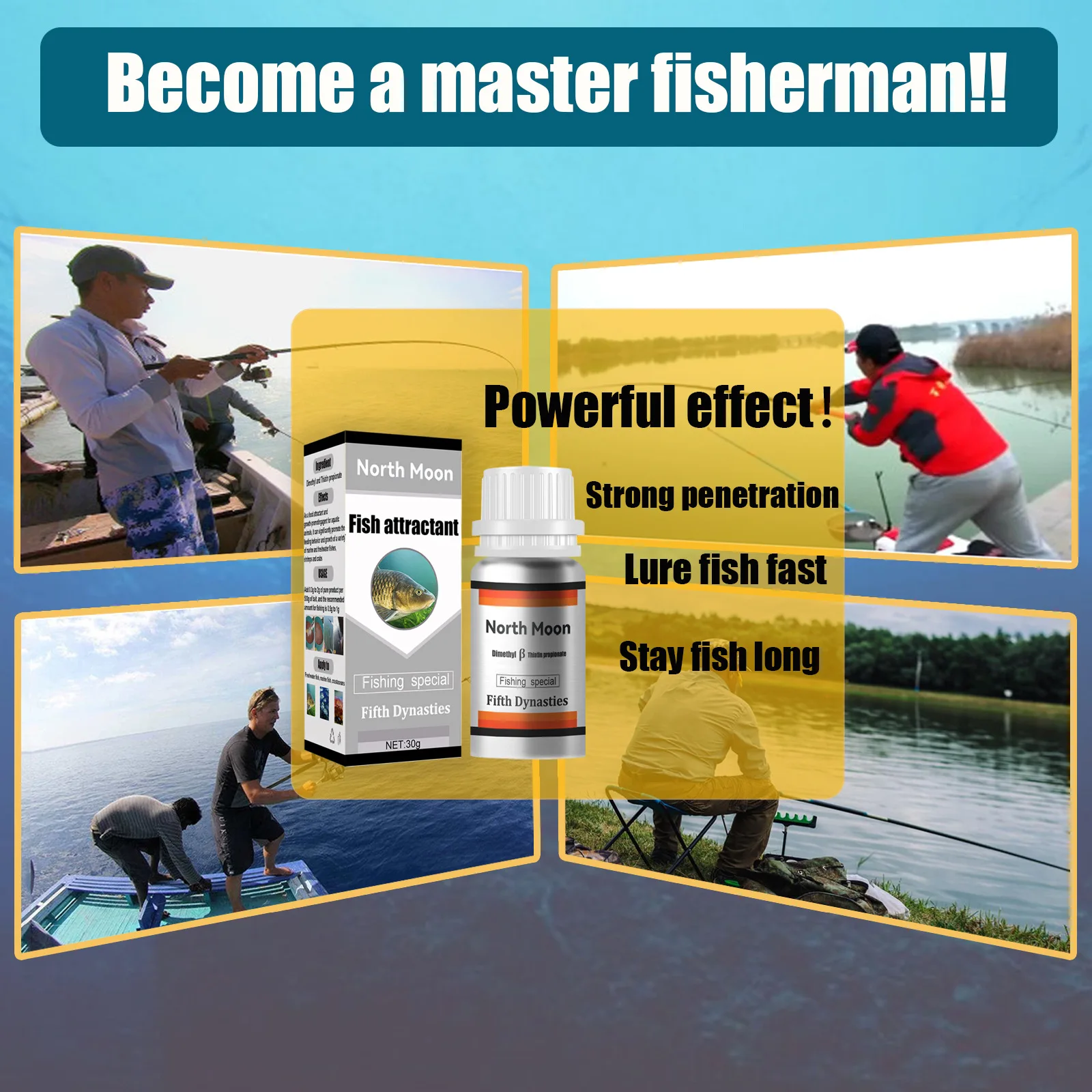 Fishing Lure Fishing Attractant 1 Pc 30g Fishing Lure Additive Portable Agent for Freshwater and Seawater Fish