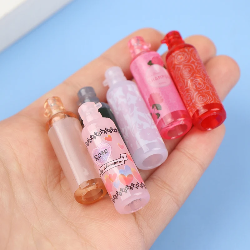 3Pcs/set 1:12 Dollhouse Miniatures Bathroom Supplies Shampoo Wash Set Model Kids Pretend Play Toys 4