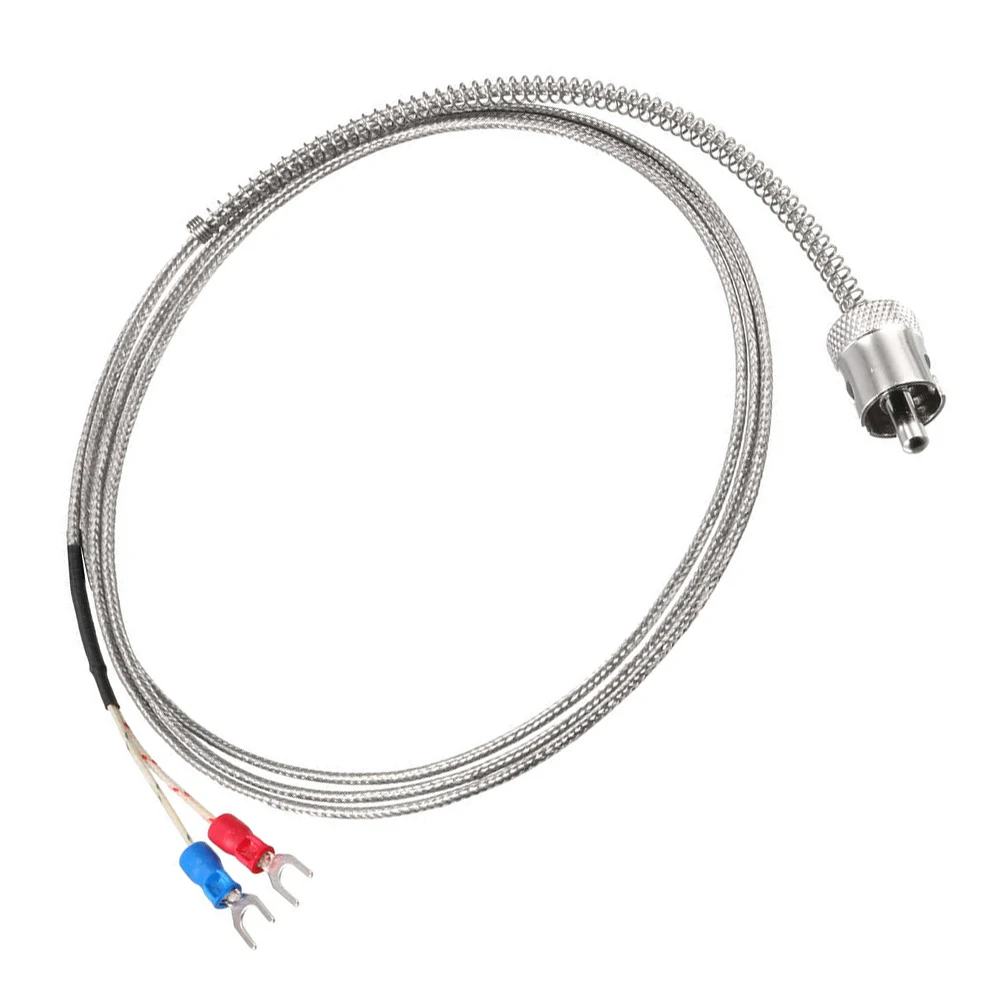 

J Type Temperature Sensor Probe Circlip Type Thermocouple 1 Meters Cable 2 Insulated Forks 321-112F 0-600°C Measuring Tool
