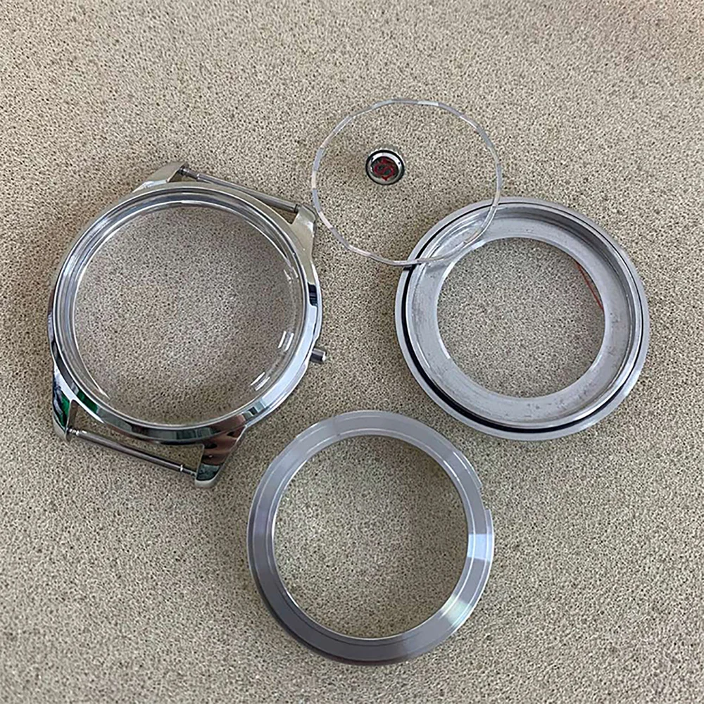 NH35 Case 40mm Stainless Steel Case Waterproof Mineral Glass Watch Cases for NH38/NH35/NH36/4R/7S Movement Fits 35mm Dial