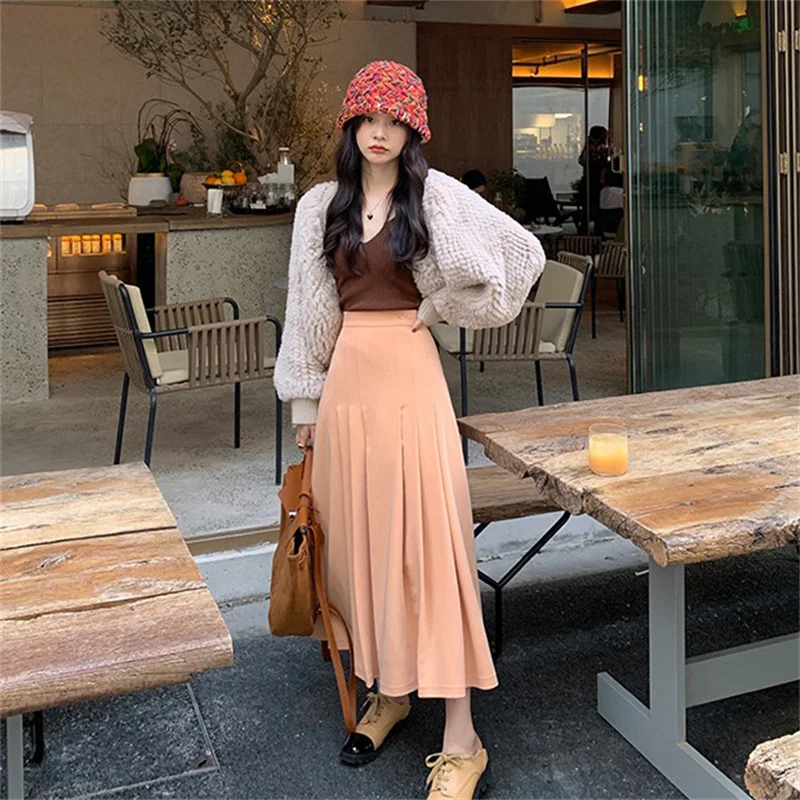 Luxury Women's Plush Coat Winter Imported Rex Rabbit Fur Woven Coat Creative Design Fashion Warm Fur Coat Cape