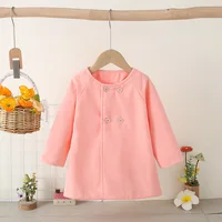 Children's New Girls' Round Neck Raglan Sleeve Woolen Coat Children's Autumn and Winter Westernized Solid Color Woolen Top 3