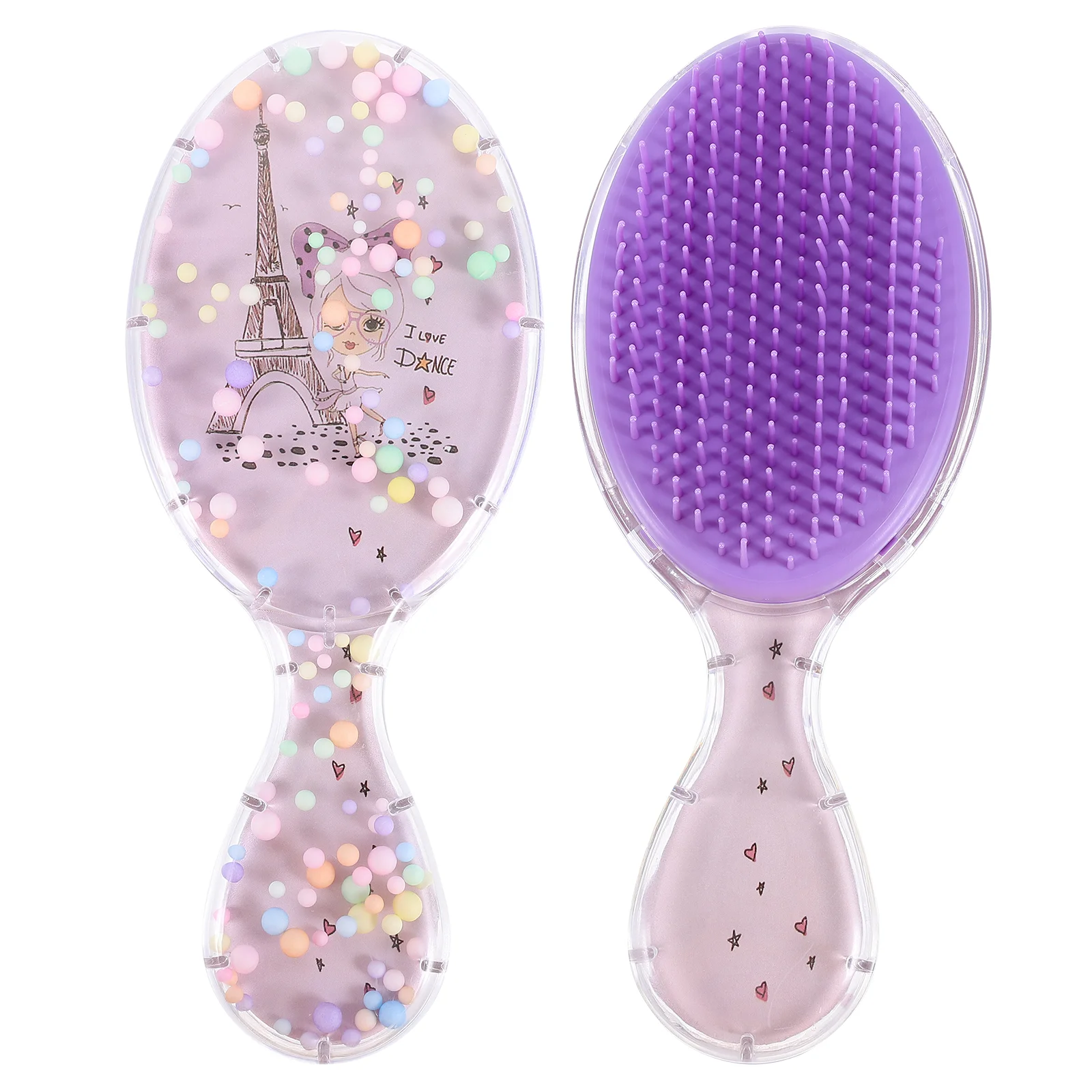 2 pcs Detangling Brush For Hair Girl Hair Portable Hair Brush Cute Hair Brush for Travel pig bristle curling comb hair brushes for curly round styling blow drying detangling thick