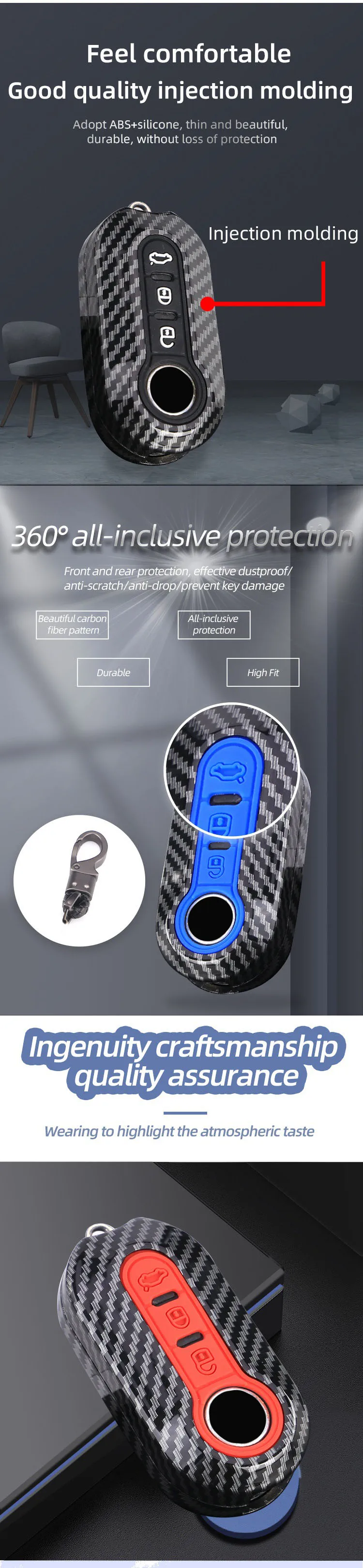Custodia per chiave auto in ABS di alta qualità adatta per FIAT 500 Panda Punto Flip chiave a distanza pieghevole 3 pulsanti modello in fibra di carbonio 9 Custodia per chiave auto in ABS di alta qualità adatta per FIAT 500 Panda Punto Flip chiave a distanza pieghevole 3 pulsanti modello in fibra di carbonio - Sce2ce89cf36f48da8f70bf106adda12bh