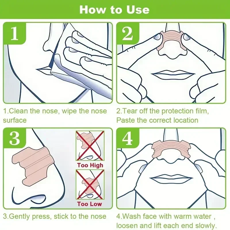 Anti Snoring Nasal Strips 10/100Pcs for Way Help Breathing Reduce Snoring Better Sleep Easier Breath Aid Decive