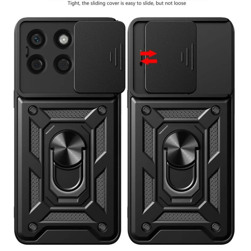 Enhanced Armor Case with Ring Magnetic Holder and Lens Protection