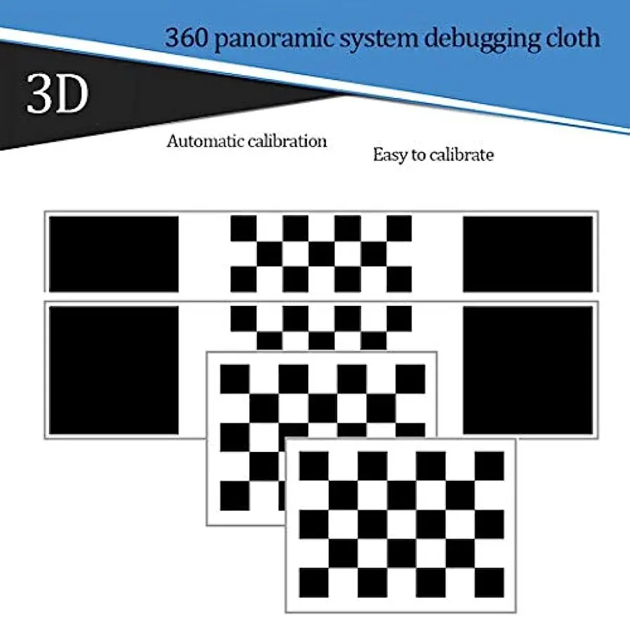 Car 360 Panoramic System Camera Calibration Clothes 2/4 Pcs Standard Debugging 440*120CM 3D Bird View Surround Check Safe Drive Car 360 Calibration Cloth