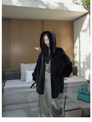 Winter Coat Parkas  for Women Winter Fur Coat Women's Imitation Mink Fur Hooded Coat 2023 Winter New Style Jackets for Women