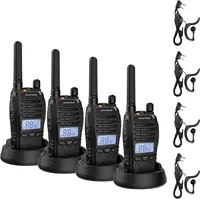 BAOFENG BF-88ST Pro Walkie Talkie, Upgraded Long Range Rechargeable License-Free PMR446 Two Way Radios with LCD Display,4 Pack 1