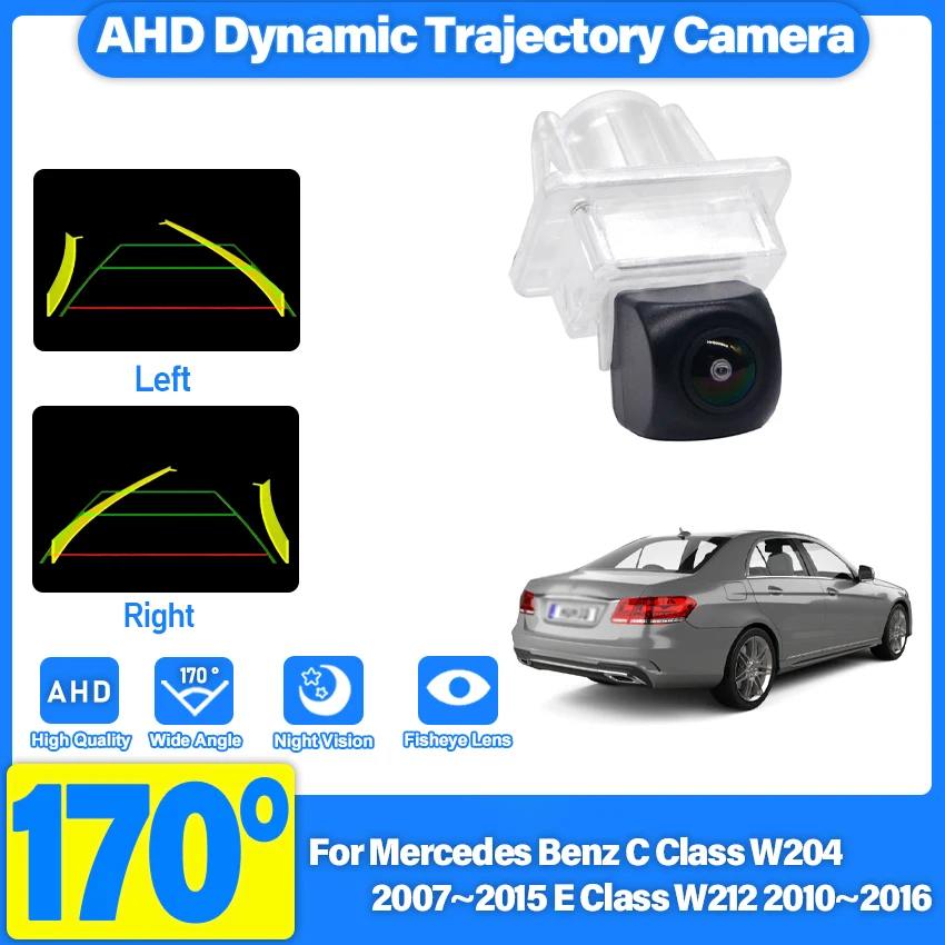 170 Degree AHD 1280x720P Car Rear Camera For Mercedes Benz C Class W204 ...