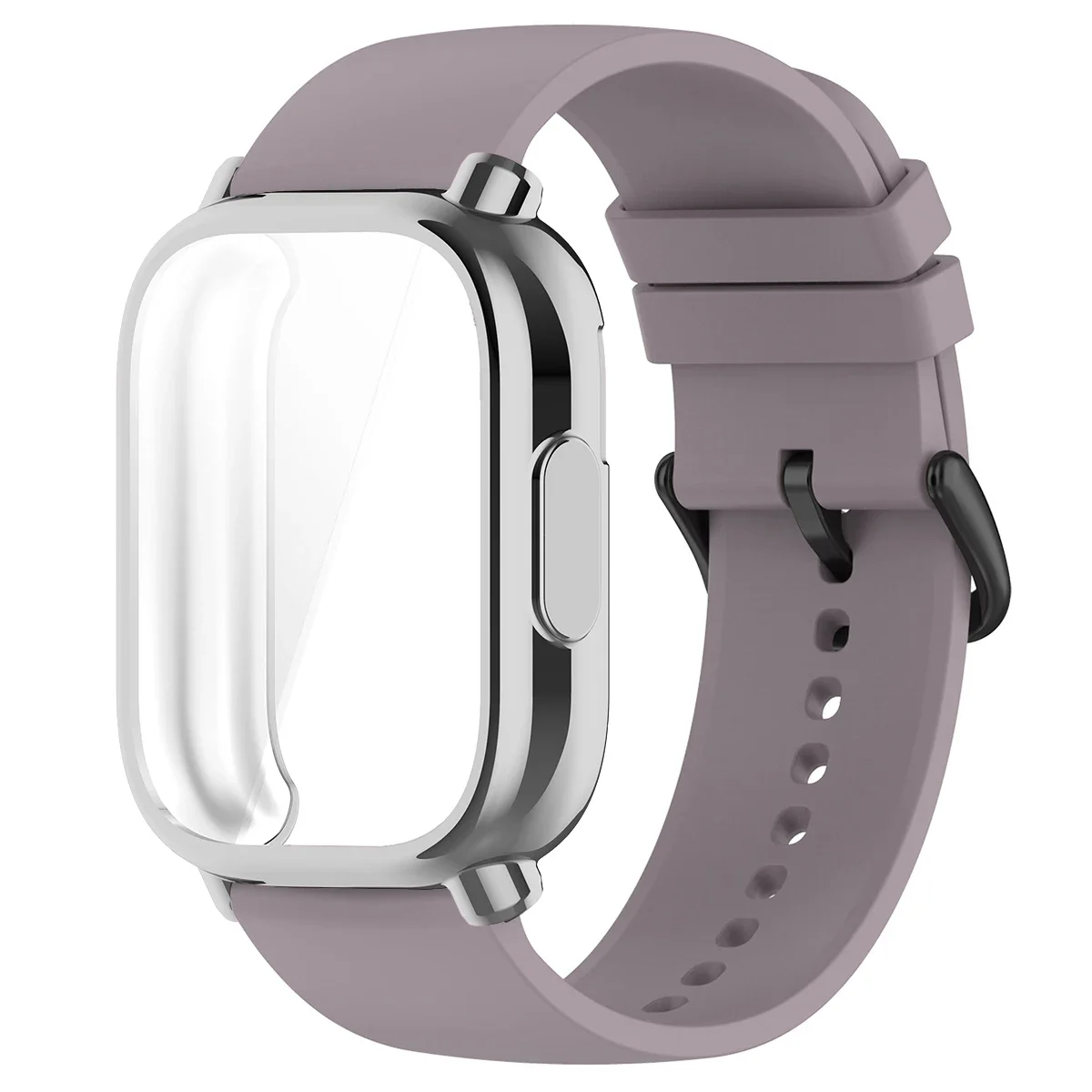 Protective Case with Silicone Strap - Full Cover Screen TPU Soft Shell & Breathable Sport Bands