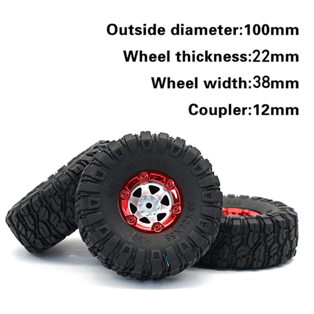 1:12 RC Ʈ ũѷ  Ÿ̾, Wltoys 12428 12423 FY01 FY02 FY03    Ÿ̾, 100mm