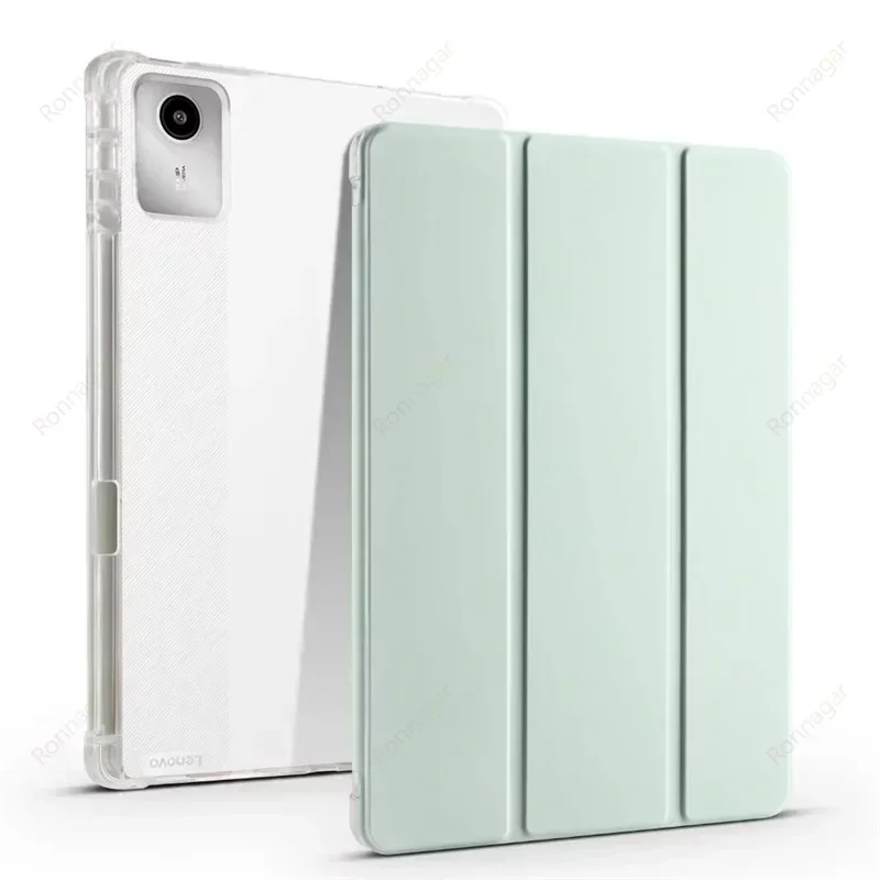 Slim Folding Soft Protective Case with Pencil Holder and Translucent Back