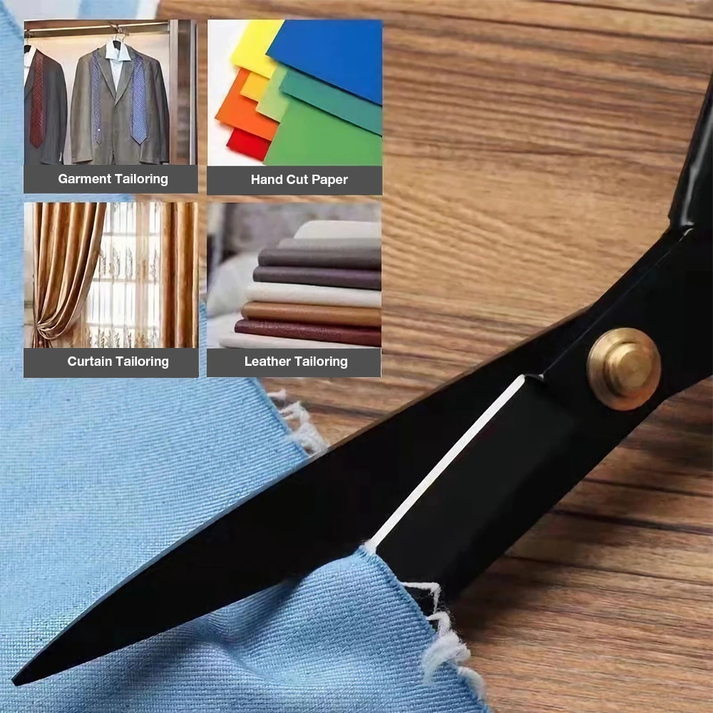 Professional Tailor Scissors Cutting Fabric Heavy Duty Scissors Leather  Cutting Industrial Sharp Sewing Shears for Home Kitchen - AliExpress