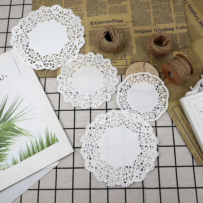 4 Inch White Lace Paper Doily, Set of 50 Round Paper Doilies for Decorating  Paper Crafts, Scrapbooks, Journals, Mixed Media Projects 