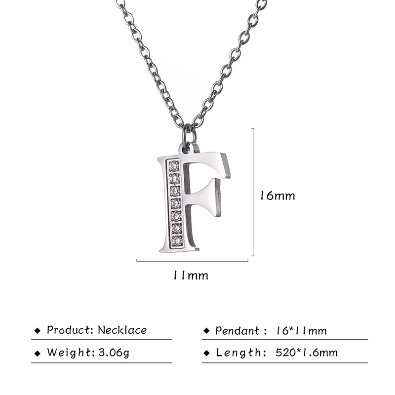 Elegant Gold Alphabet Pendant Necklace with Clear Zircon Accent