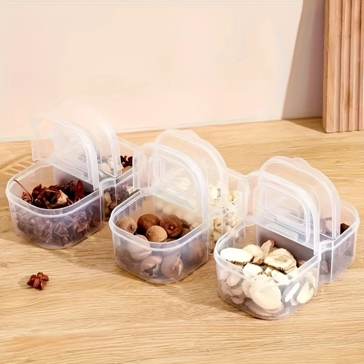 1pc Food Container, Multifunctional Leakproof Box, Portable 2 Grids Sealed Box For Spice, Snack, Fruit
