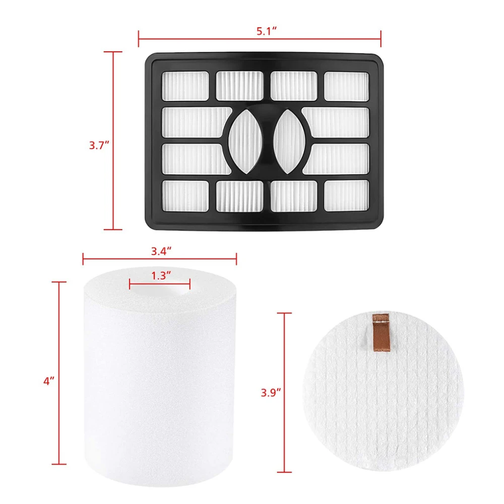 7pcs Vacuum Filter Set Low-noise Filter Washable Reusable Replacement Part Xff500 Xhf500 for Shark NV500 UV560 Filter Set