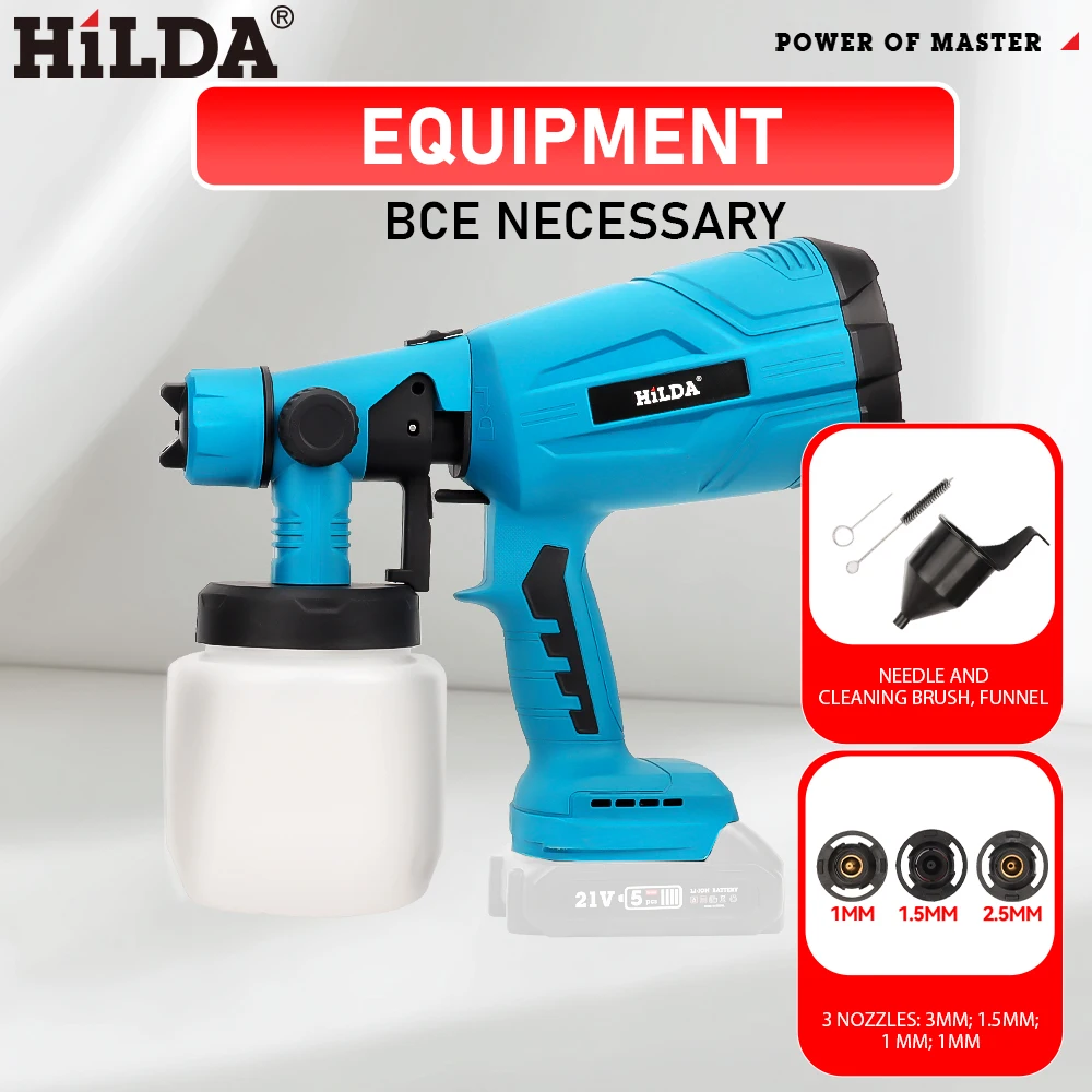 High-Power 800ML Electric Paint Sprayer for Household and Auto Use - Red