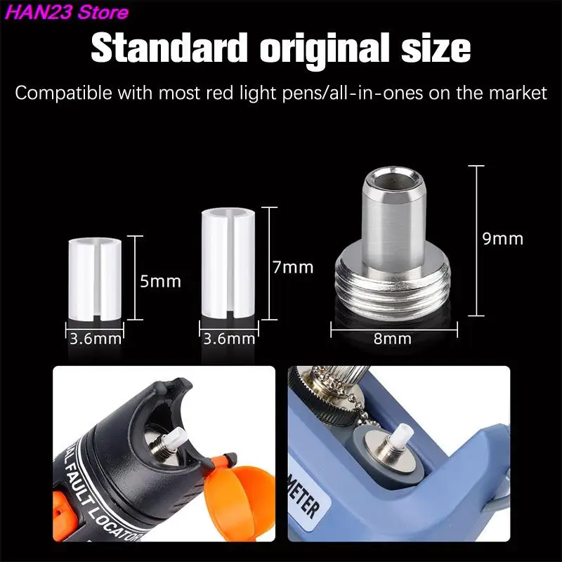 Fiber Optic Laser Sleeve Visual Fault Locator Ceramic Tube Replacement Repair Spare Prats Accessories 2 Sets fiber optic adapter fiber optic terminal box fiber optic transceiver