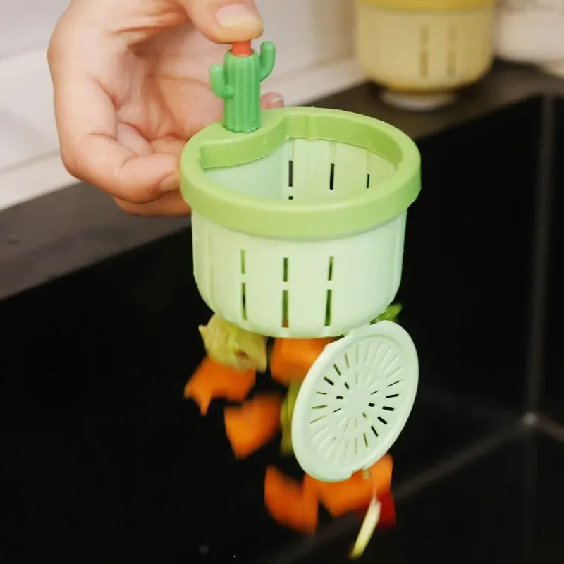 4/1PCS Cactus Sink Filter Screen Anti Clogging Sink Strainers Vegetable Washing Basin Sewer Filter Basket Kitchen Drain Stopper