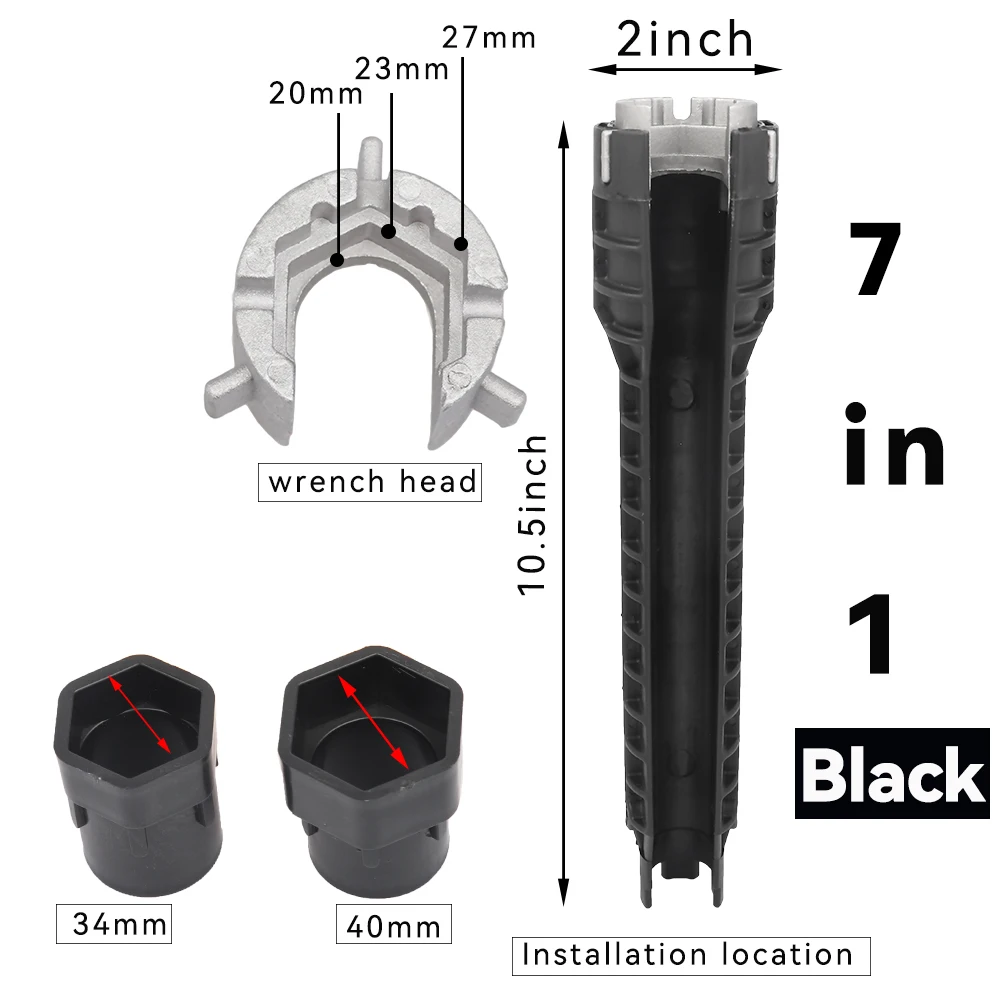 Multi-Function Non-Slip Sink and Faucet Repair Tool