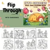 Into the Garden: Bold Simple Adult Coloring Book with Relaxing Plants Flowers Adorable Animals for Stress Relief Creativity 2