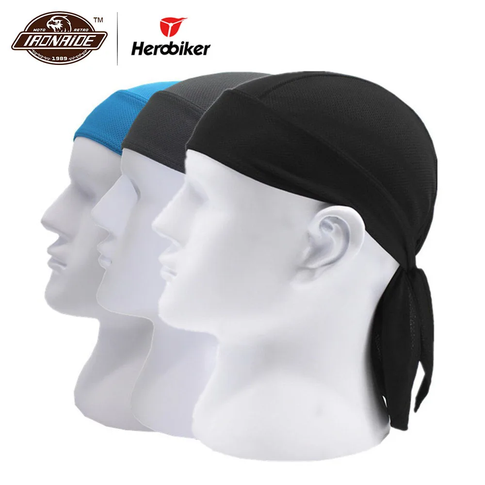 

HEROBIKER Motorcycle Face Mask Men Quick Dry Summer Motorcycle Skull Caps Helmet Balaclava Headwrap Bandana Face Shield Headband