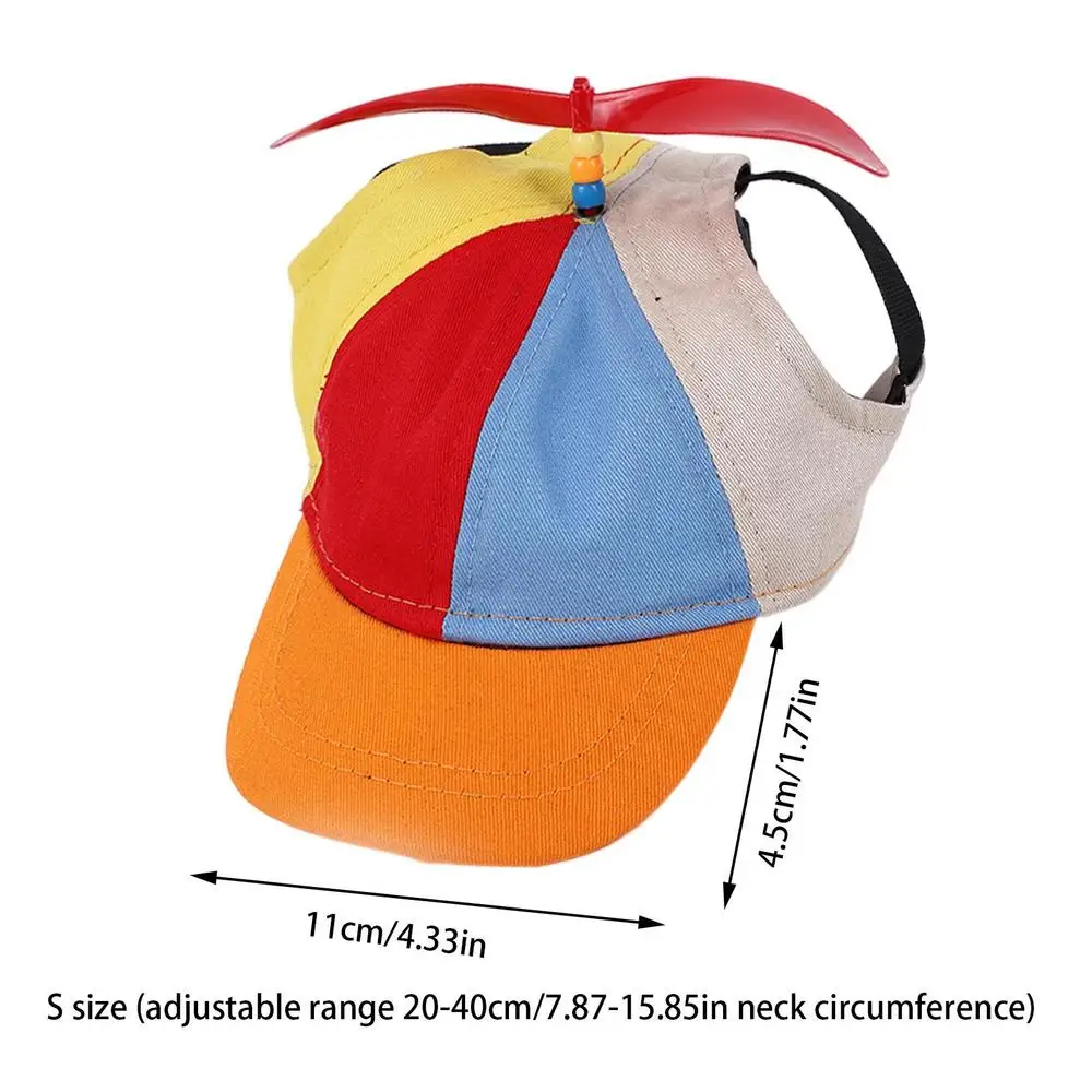 Dog Propeller Hat Puppy Baseball Hat With Ear Holes Dog Hat Rainbow  Helicopter Top Hat For Small Dogs Puppy Cats Supplies - AliExpress